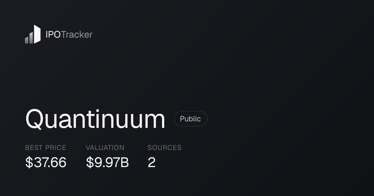 Quantinuum IPO History, Live Price & Valuation | IPO Tracker
